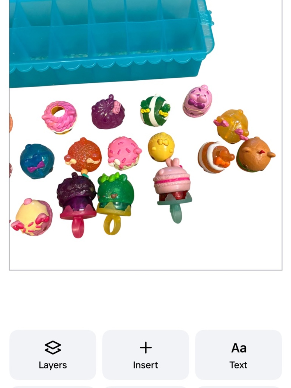 Num Noms Toy Light Up Rings with Wall Shelf / Case HARD TO FIND Vintage - Picture 4 of 4